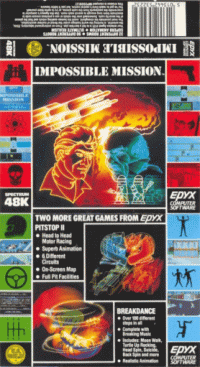 Impossible Mission ZX Spectrum  box art